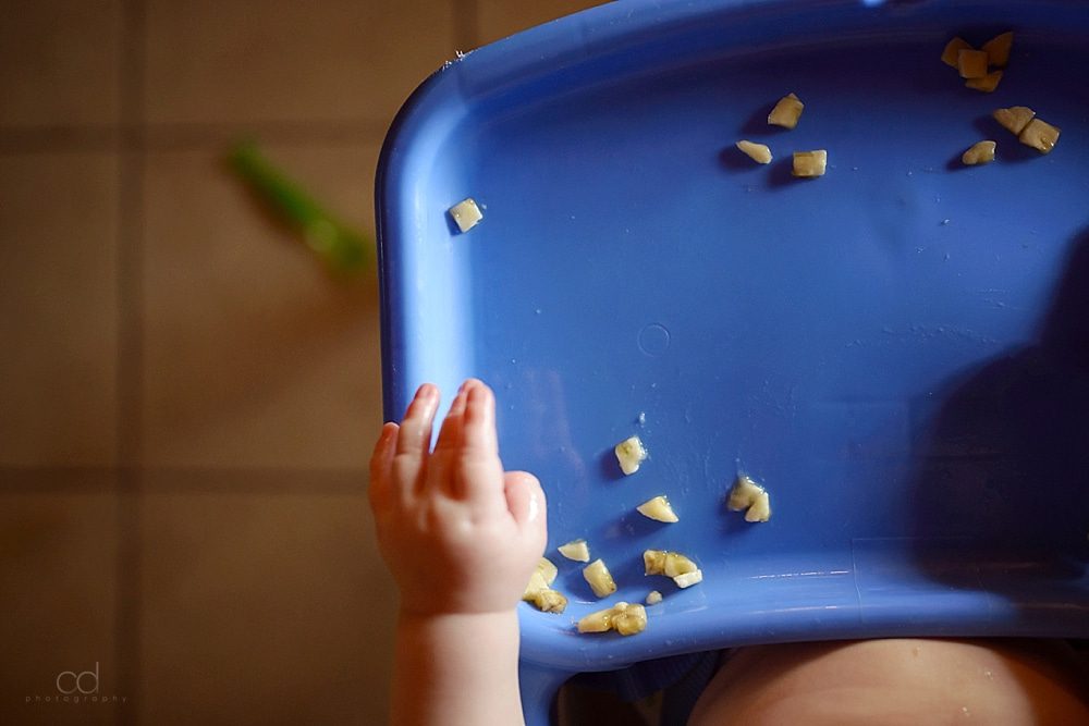 little details of a child eating