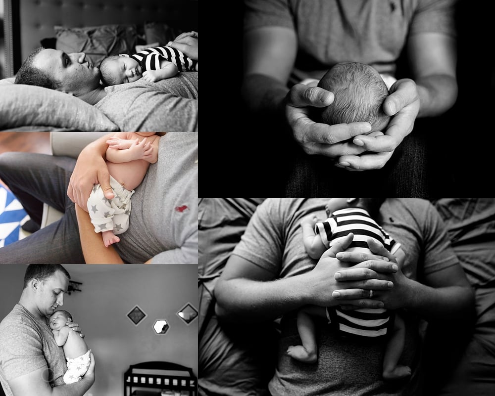 father and son newborn photography toledo ohio