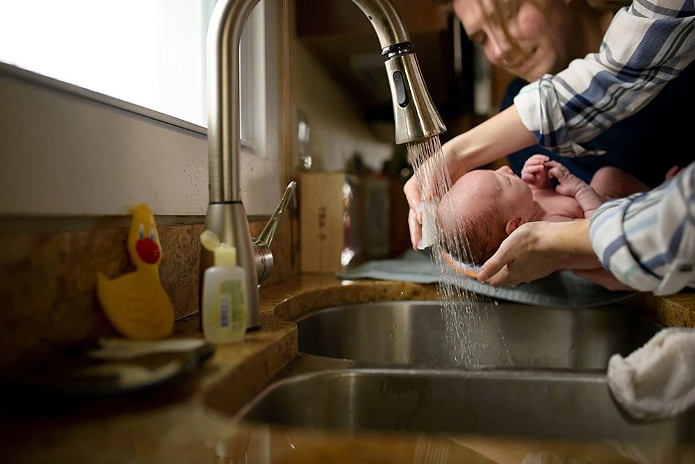 Images of Baby's First Bath