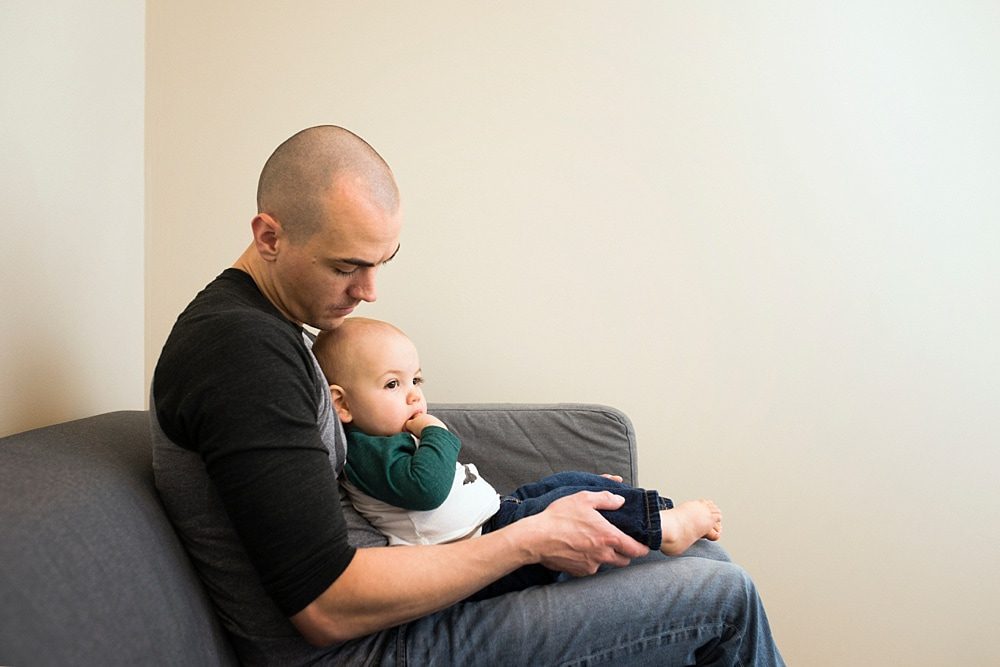 Toledo Ohio Baby Photography father holding son close photo by cynthia dawson photography 