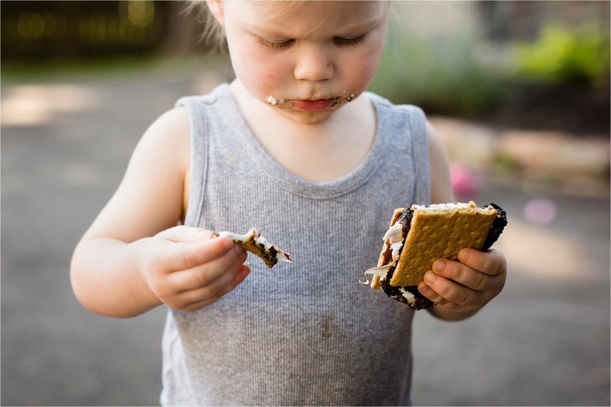 Toledo Lifestyle Photos boy eating smore photo by Cynthia Dawson Photography 