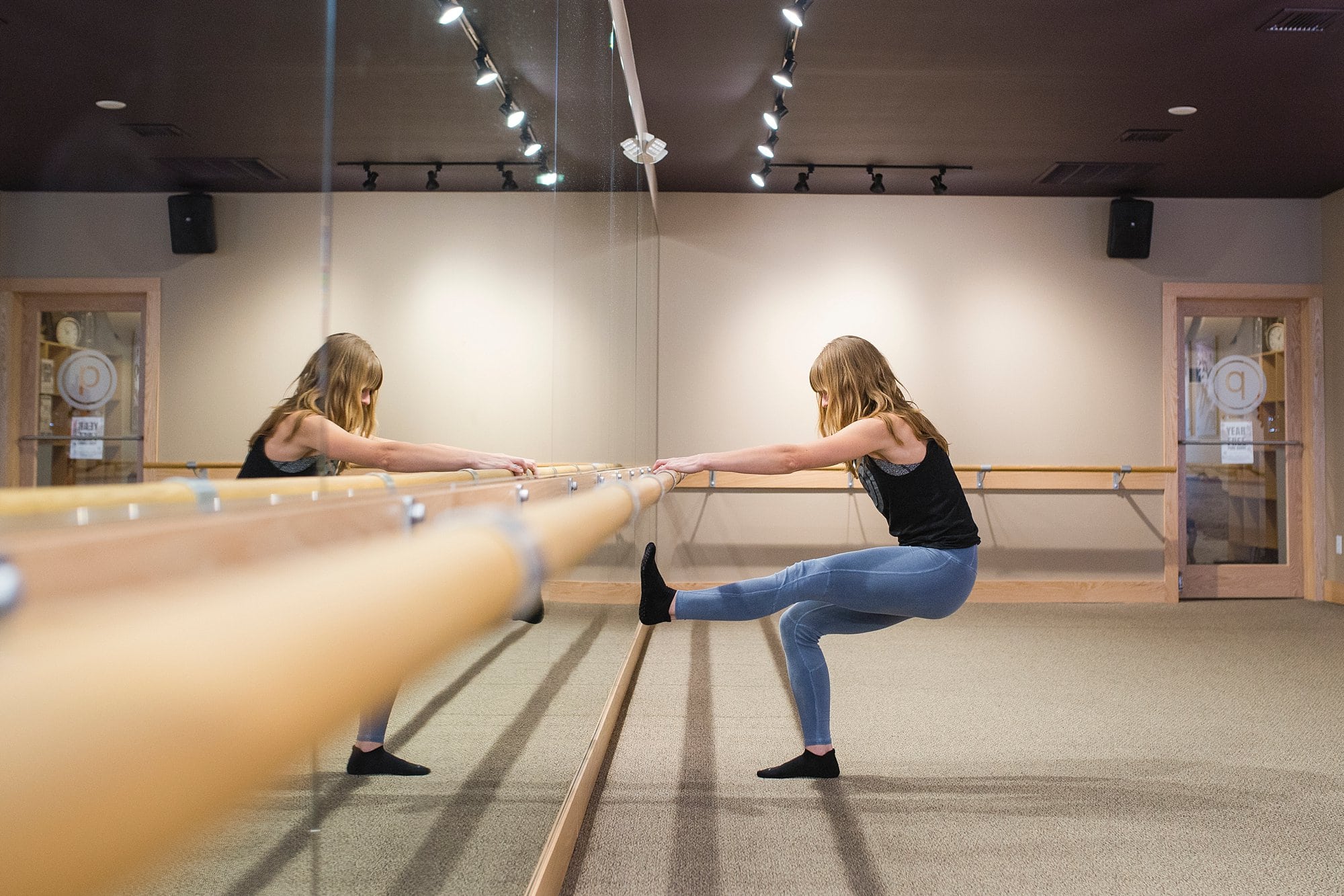 Pure Bare Perrysburg woman working out photo by Cynthia Dawson Photography 