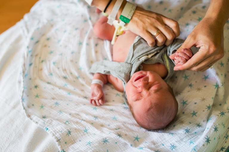 Toledo Hospital Baby Photos newborn crying photo by Cynthia Dawson Photography