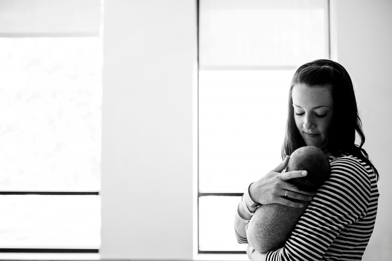 Toledo Hospital Baby Photos mother holding newborn photo by Cynthia Dawson Photography