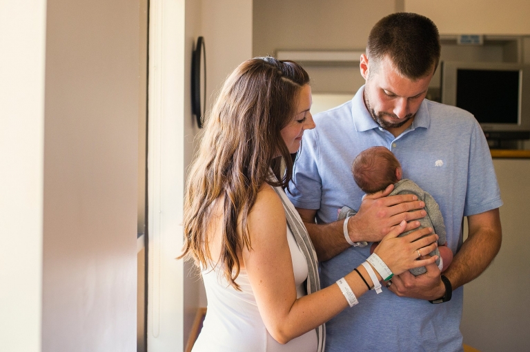 Toledo Hospital Baby Photos family with newborn photo by Cynthia Dawson Photography