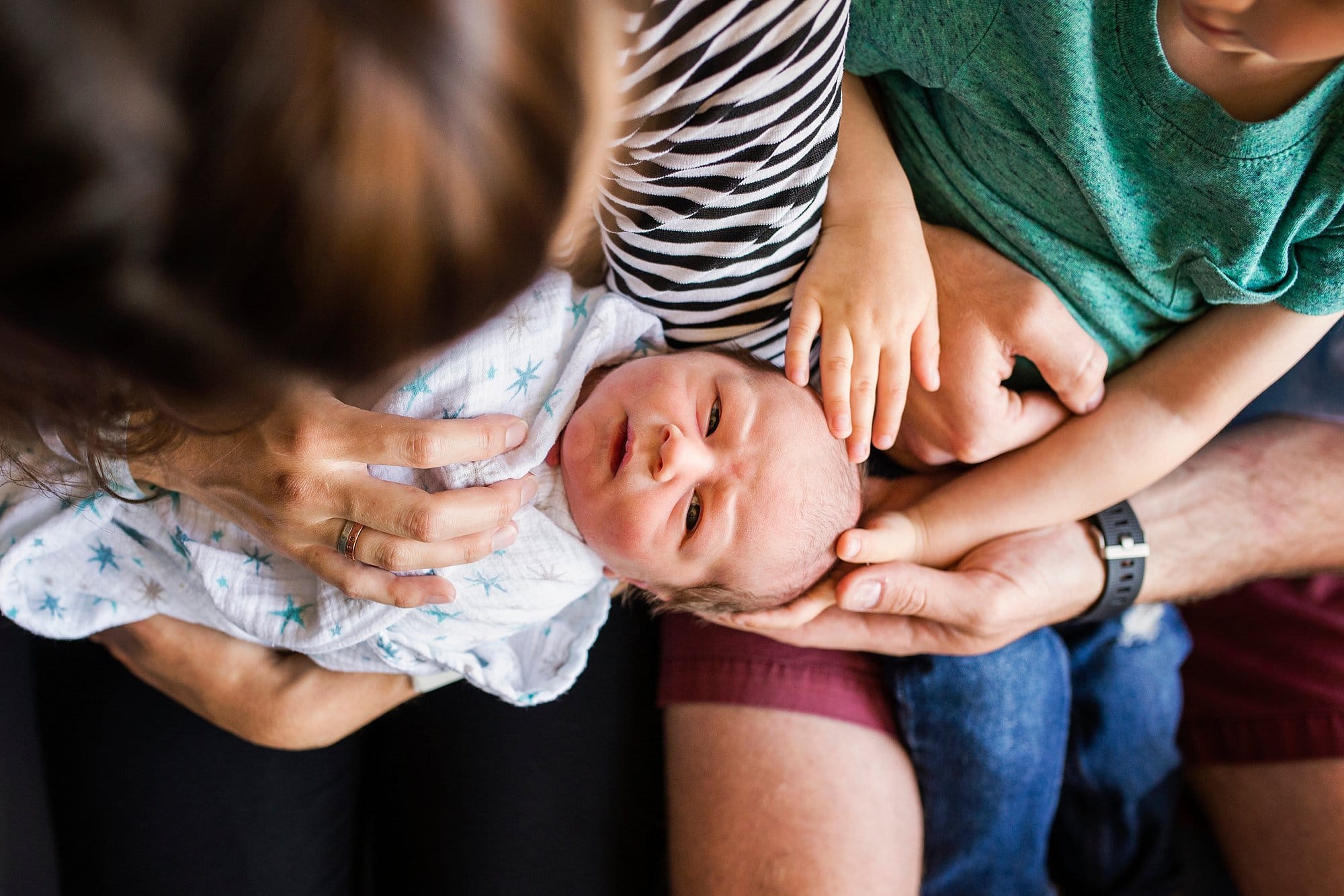 Toledo Newborn Photography newborn looking at camera photo by Cynthia Dawson Photography