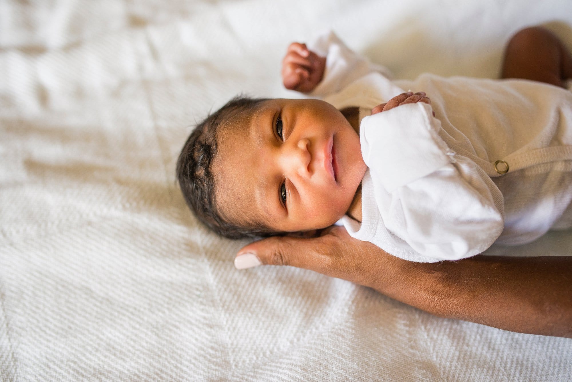 Toledo Ohio Newborn Hospital Photos close up of newborn baby photo by Cynthia Dawson Photography