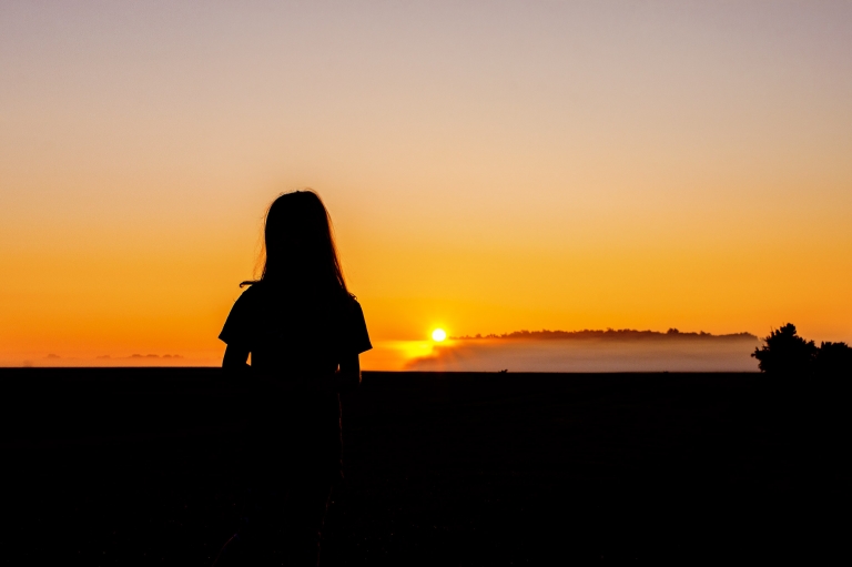 Findlay Family Photographer girl at sunrise photo by Cynthia Dawson Photography