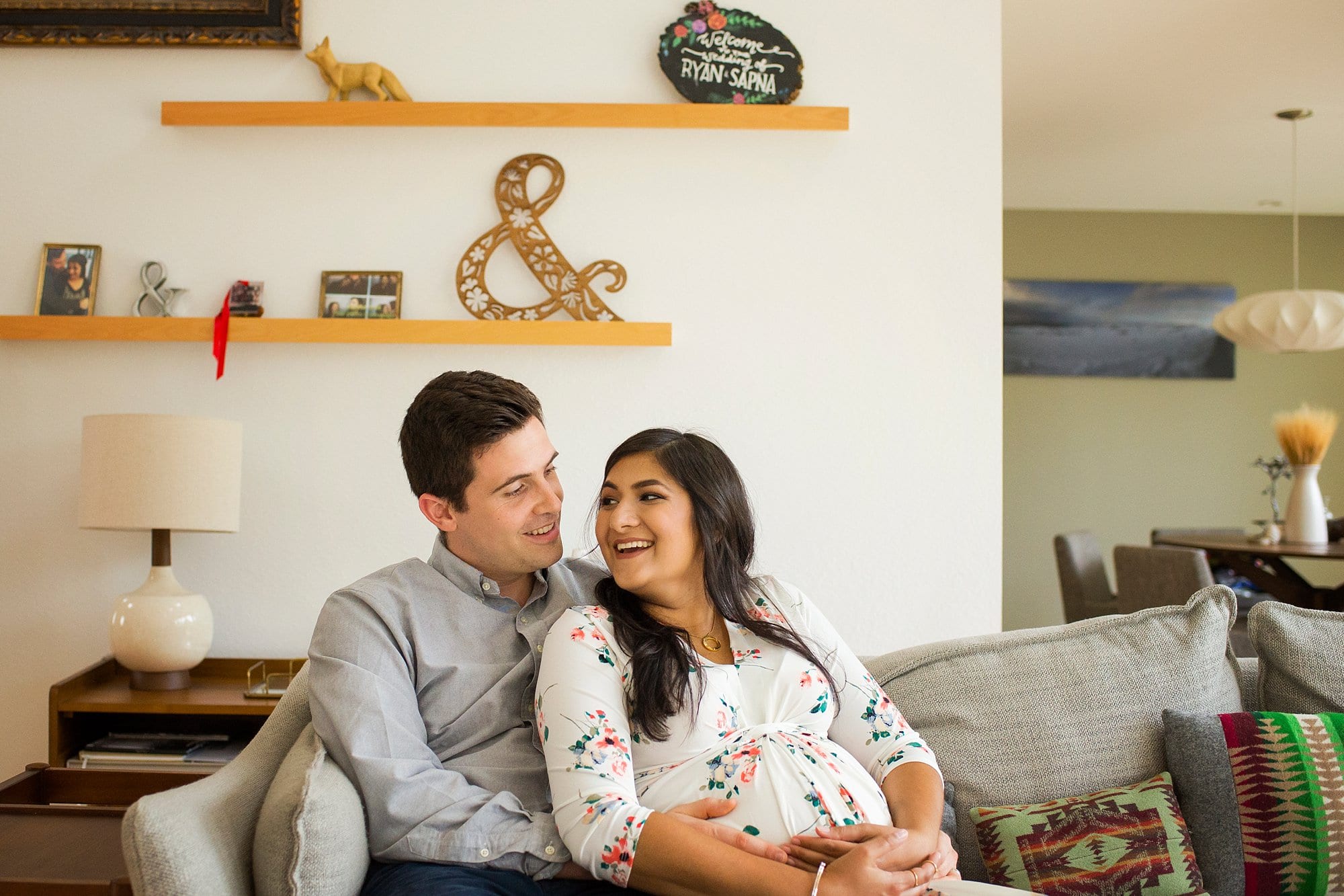 Toledo Lifestyle Maternity Photographer couple laughing photo by Cynthia Dawson Photography