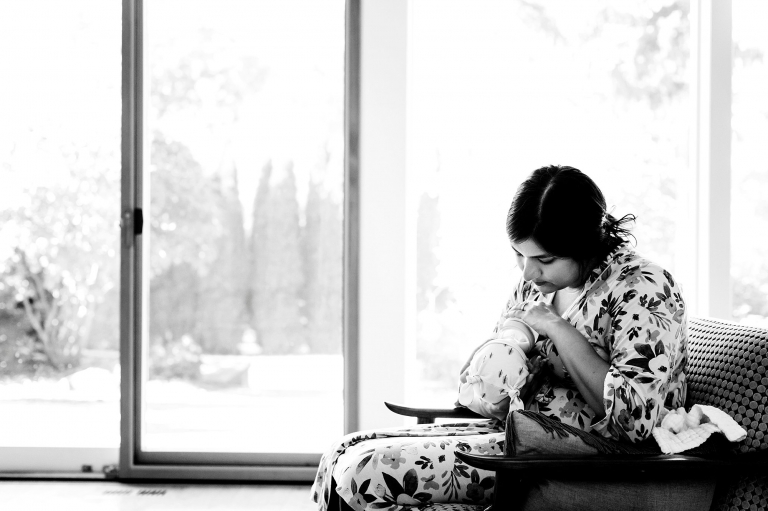Newborn Lifestyle Photography Toledo Ohio mother feeding newborn photo by Cynthia Dawson Photography