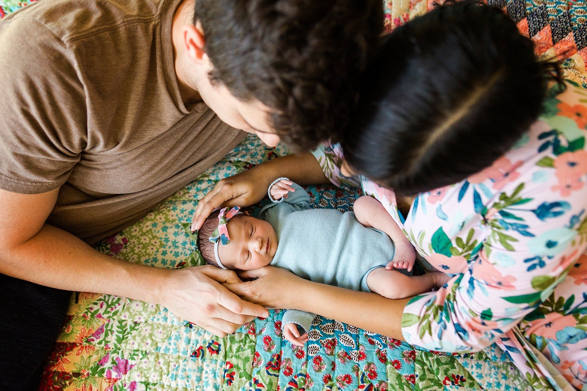 Toledo Ohio Newborn Lifestyle Photography parents with newborn photo by Cynthia Dawson Photography