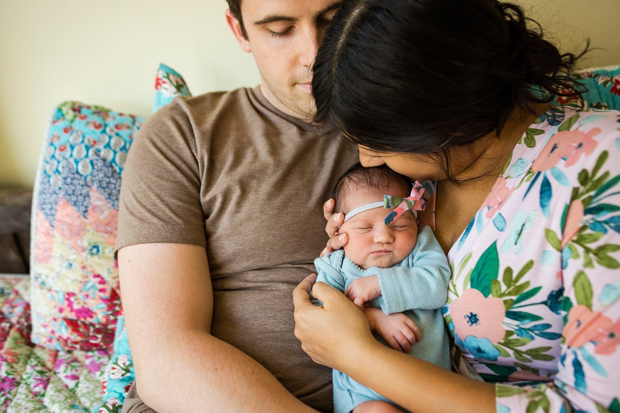 Toledo Ohio Newborn Lifestyle Photography parents with newborn photo by Cynthia Dawson Photography