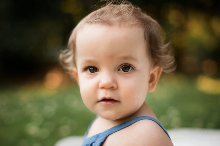Toledo Ohio Child Photographer close up of baby girl photo by Cynthia Dawson Photography
