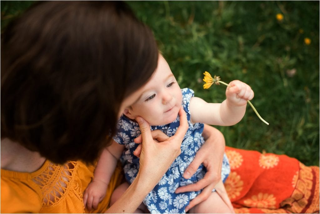 Northwest Ohio Family Lifestyle Photographer mother holding baby photo by Cynthia Dawson Photography