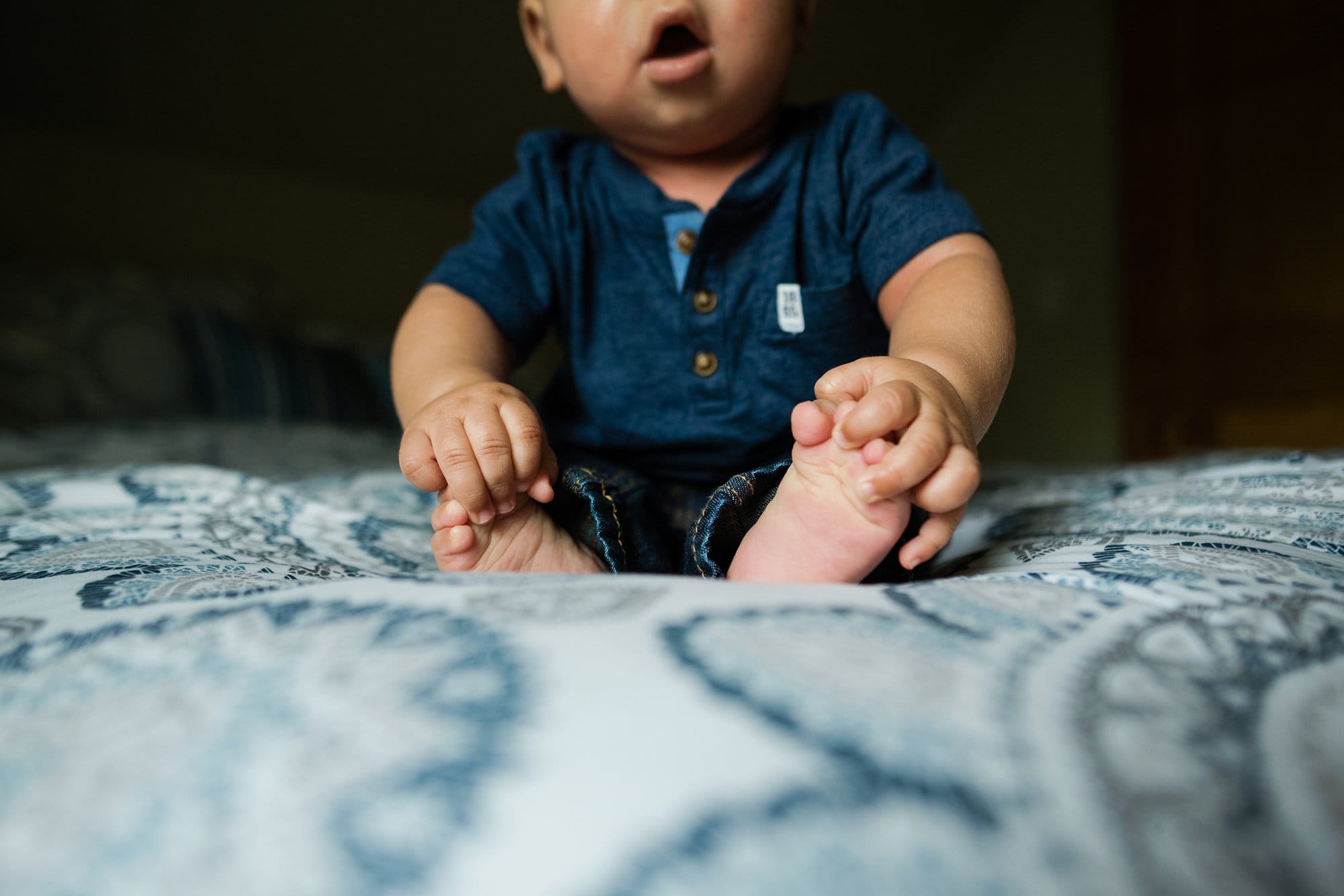 Toledo Baby Photographer closeup of baby toes photo by Cynthia Dawson Photography