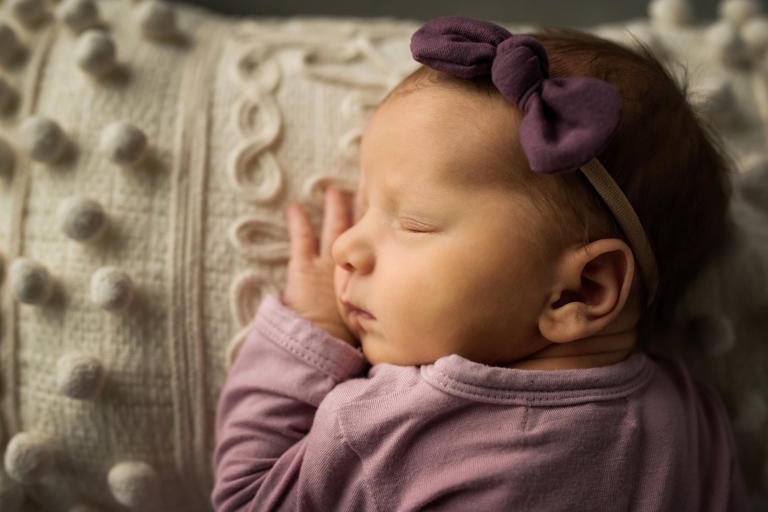 Toledo Ohio Newborn Photographer close up of newborn photo by Cynthia Dawson Photography