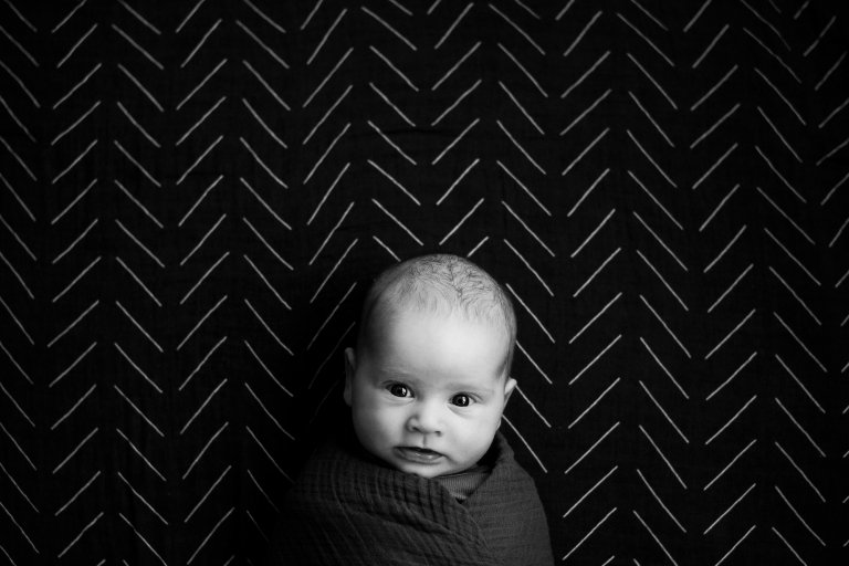 Northwest Ohio Newborn Photographer newborn swaddled photo by Cynthia Dawson Photography 
