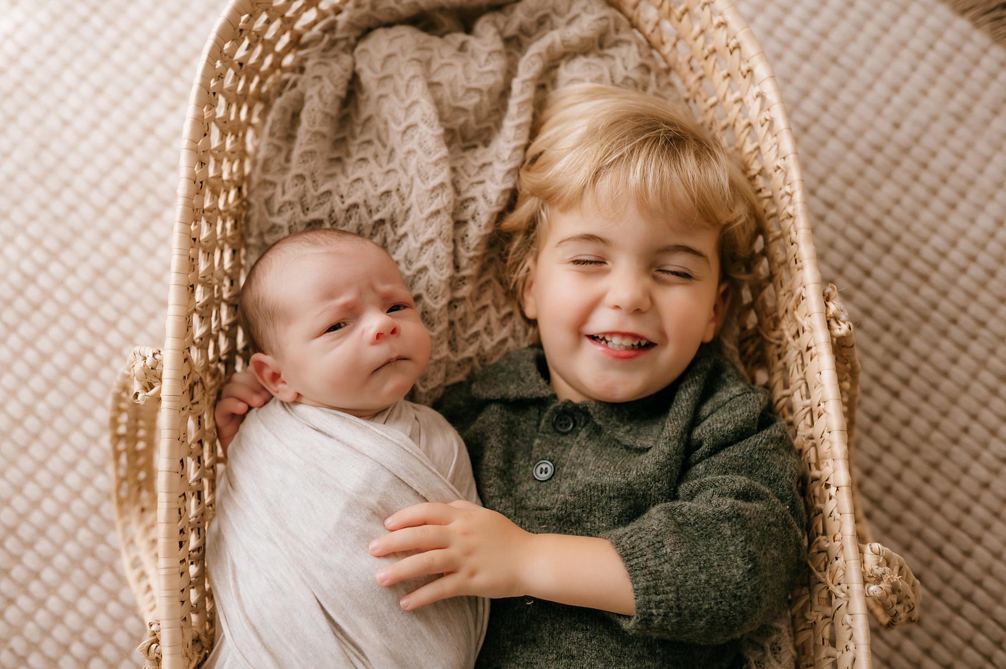 newborn photos with a toddler 