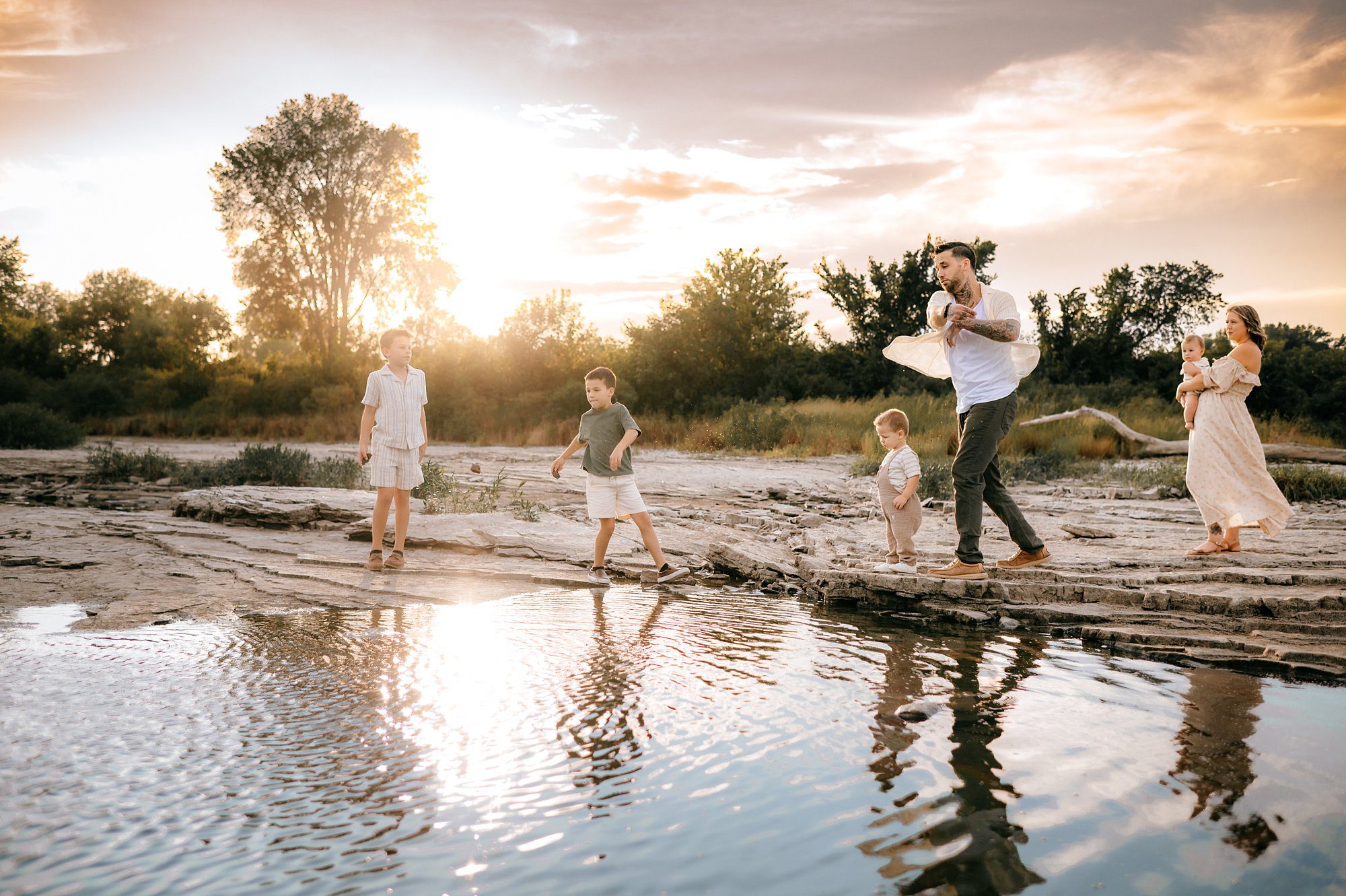 family photos on maumee river in ohio